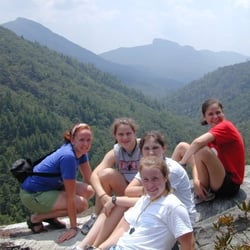 Camp Merri-Mac for Girls - Off-camp trip hike to a mountaintop.
