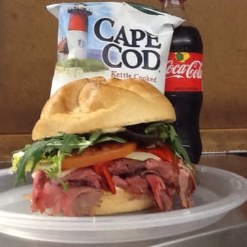 Honeyspot Deli - Home cooked Roast Beef with lettuce,tomato,red roasted peppers and mayo, we also carry coca cola and cape cod chips. - Delis Near Me - Stratford, Connecticut Honeyspot Deli - Home cooked Roast Beef with lettuce,tomato,red roasted peppers and mayo, we also carry coca cola and cape cod chips. - Delis Near Me - Stratford, Connecticut