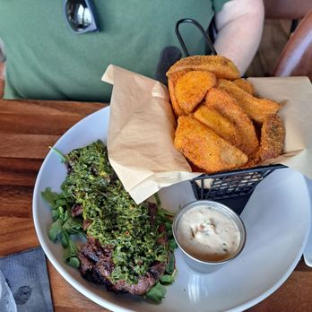 RusTeak - Steak fries. Fries were huge. More like potato wedges - New American Near Me - Ocoee, Florida
