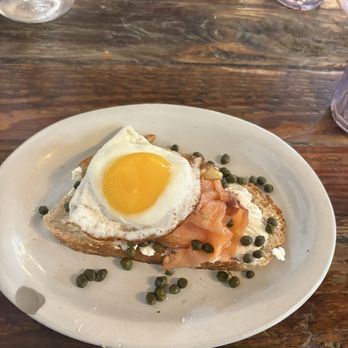 Toast - Toast with salmon egg of choice cream cheese with capers . - Breakfast & Brunch Near Me - New Orleans, Louisiana Toast - Toast with salmon egg of choice cream cheese with capers . - Breakfast & Brunch Near Me - New Orleans, Louisiana