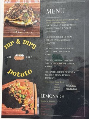 Menu photo 2 Mr & Mrs Potato Canoga Park, CA Menu photo 2 Mr & Mrs Potato Canoga Park, CA