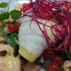 Restaurant Parken - Dampet rødtunge med rejer og mousseline sauce