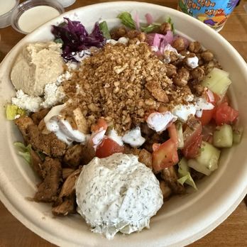 The Kebab Shop - GRAINS BOWL with pita crumble and chickpeas - Mediterranean Near Me - Encinitas, California