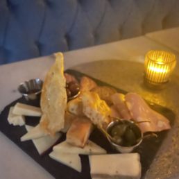Meat and cheese plate. Meat and cheese plate.
