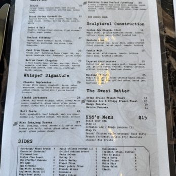 Whisper - Breakfast & Brunch Near Me - San Mateo, California