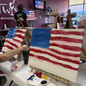 Painting with a Twist - Masterpieces in progress. - Art Classes Near Me - Richardson, Texas