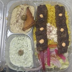 Alibaba Takeaway - Halal beef kabab plate