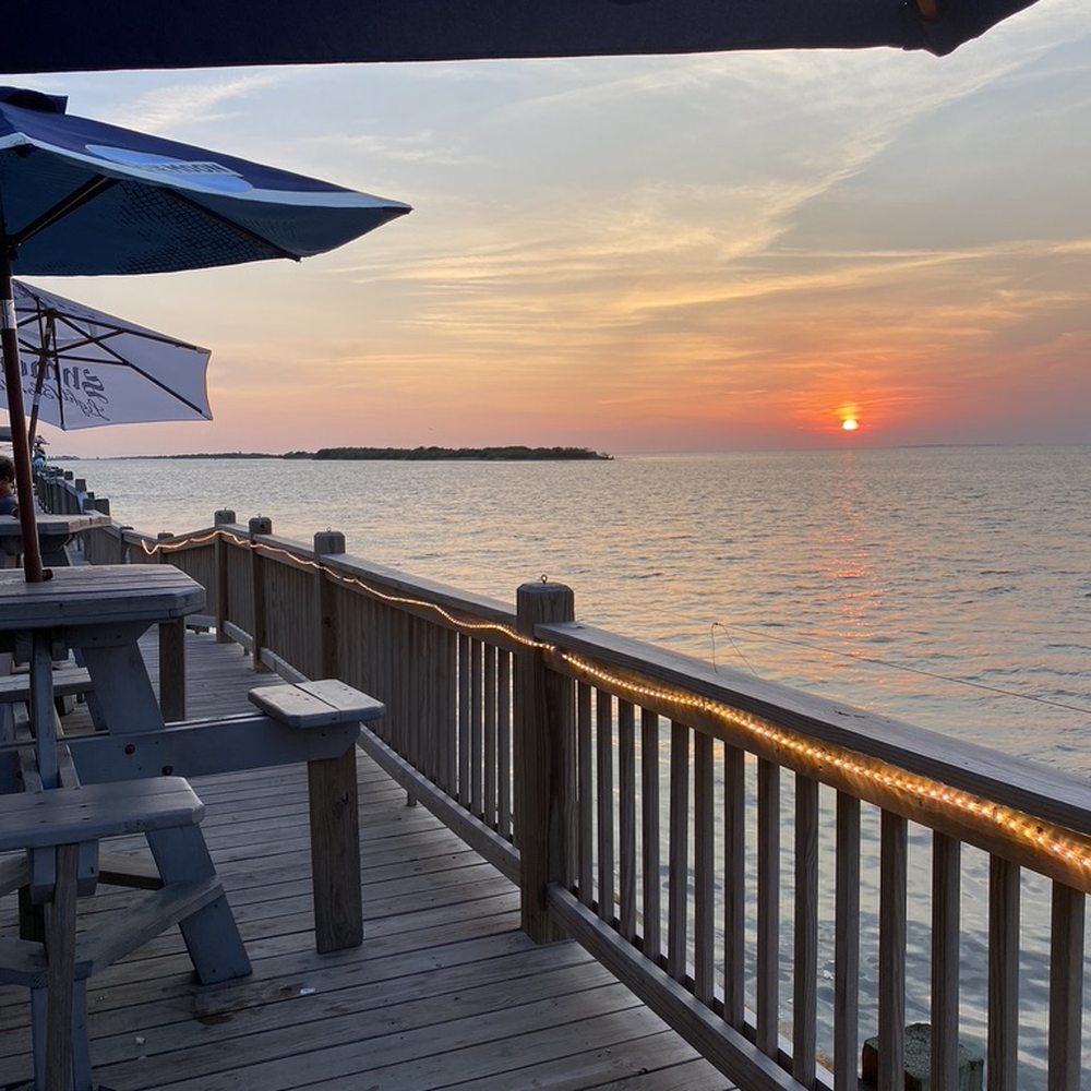 Stingaree - Sunset from the down stair deck - Seafood Near Me - Crystal Beach, Texas Stingaree - Sunset from the down stair deck - Seafood Near Me - Crystal Beach, Texas