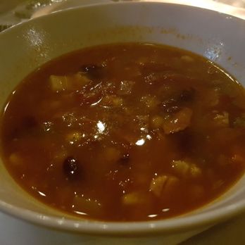 The Pillar and Post - Veg & ham soup.  It was very, very dim in the Cannery! - Hotels Near Me - Niagara-On-The-Lake, Ontario