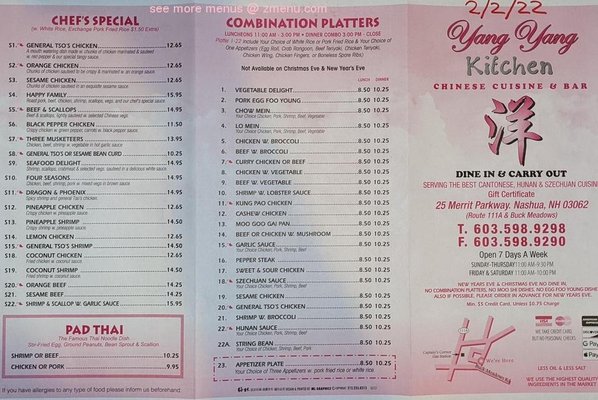 Menu photo 2 Yang  Yang  Kitchen Nashua, NH