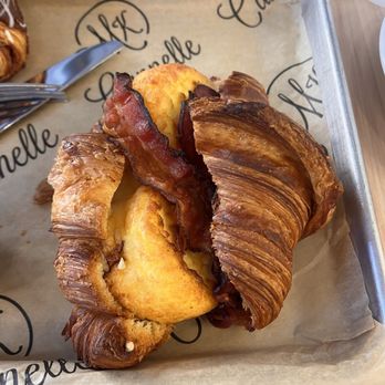 Cannelle - Egg, Cheese and Bacon Croissant Breakfast Sandwich. - Coffee & Tea Near Me - Ann Arbor, Michigan