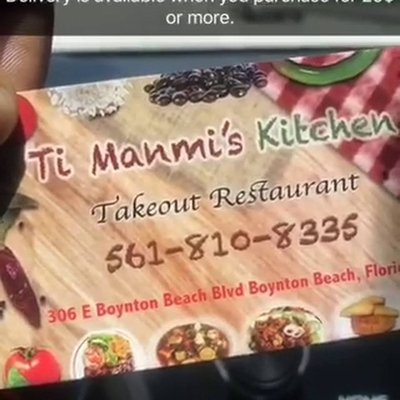 Menu photo 1 Ti Manmi’s Kitchen Boynton Beach, FL