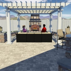 Brick by Brick Pavers and Landscaping - 3D computer image landscape design