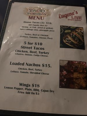 Menu photo 3 Eugene's Live Los Angeles, CA