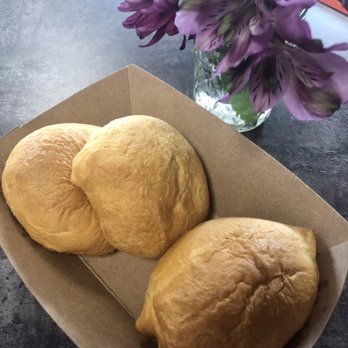 Rice Box Kitchen - Pork Buns - baked and slightly flakey with a shredded pork filling - Asian Fusion Near Me - Reno, Nevada