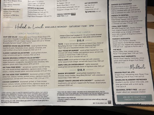 Menu photo 2 Bonefish Grill Plantation, FL Menu photo 2 Bonefish Grill Plantation, FL