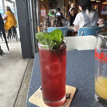 Hank’s Garage & Grill - Blueberry Mojito looks great but is very sweet & I couldn't taste any rum. - Hot Dogs Near Me - Shawnee, Kansas