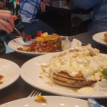 Eggstasy - My favorite pancakes cinnamon roll my sons loved pecan pie - Breakfast & Brunch Near Me - Chandler, Arizona