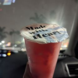 One Zo Boba - Strawberry Green Tea with Honey Boba