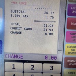 My order was medium whopper combo , with 8 chicken nuggets and a cake . Which I was over charge