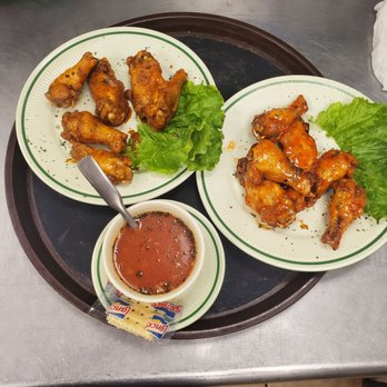 Maggie's Family Kitchen - bone in wings...lemon pepper was on point. - Pizza Near Me - Corpus Christi, Texas