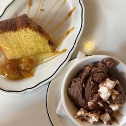 Olive oil cake & rocky road ice cream Olive oil cake & rocky road ice cream
