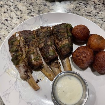 Black Walnut - Quails ribs with hush puppies - New American Near Me - Oklahoma City, Oklahoma Black Walnut - Quails ribs with hush puppies - New American Near Me - Oklahoma City, Oklahoma