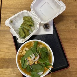Vegetarian Ramen & veggie dumplings Vegetarian Ramen & veggie dumplings