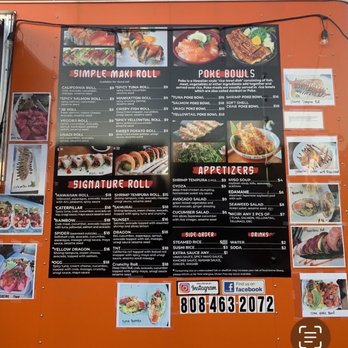 Sushi Ko - this is their menue - Food Trucks Near Me - Makawao, Hawaii Sushi Ko - this is their menue - Food Trucks Near Me - Makawao, Hawaii