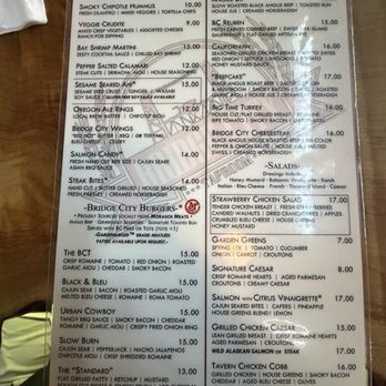 Bridge City Taproom - Menu - Sports Bars Near Me - Portland, Oregon