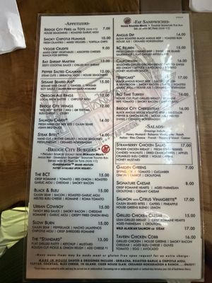 Menu photo 6 Bridge City Taproom Portland, OR