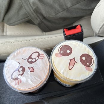 Magic Waffle - Cute lids of the mango and thai tea boba - Waffles Near Me - Jacksonville, Florida