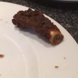 Chevy American Diner - Verbrannte, nicht essbare Spareribs.