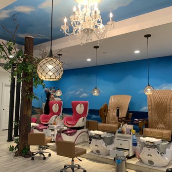 Myrilux Nails & Spa - Pedicure room with Princess chairs for kids. - Nail Salons Near Me - Merrimack, New Hampshire