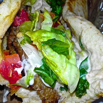 Hanna's Middle Eastern Restaurant - gyro sandwich ( gryo lamb meat with lettuce, yogurt-cuke sauce (bcause who they heck can spell freakin tzaaki) - Middle Eastern Near Me - Danbury, Connecticut Hanna's Middle Eastern Restaurant - gyro sandwich ( gryo lamb meat with lettuce, yogurt-cuke sauce (bcause who they heck can spell freakin tzaaki) - Middle Eastern Near Me - Danbury, Connecticut