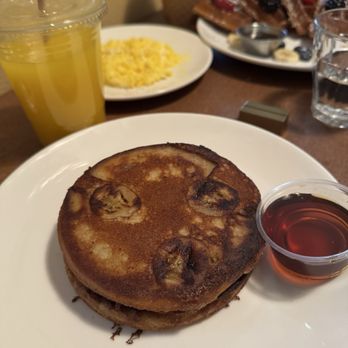 Croft Alley - Gluten-free banana pancakes, orange juice, eggs, gluten-free waffles, and an Arnold Palmer - American Near Me - New York, New York Croft Alley - Gluten-free banana pancakes, orange juice, eggs, gluten-free waffles, and an Arnold Palmer - American Near Me - New York, New York