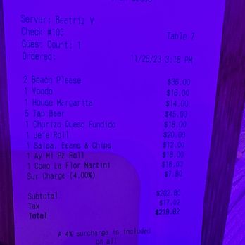 Ay Mi Pa - Receipt - Mexican Near Me - Riverside, California Ay Mi Pa - Receipt - Mexican Near Me - Riverside, California