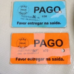 Tudo Pelo Social - You get these when you pay and give them to the guy at the door in order to leave