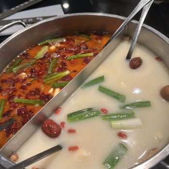 Happy Lamb Hot Pot - Half and half hot pot broth - Hot Pot Near Me - Boston, Massachusetts Happy Lamb Hot Pot - Half and half hot pot broth - Hot Pot Near Me - Boston, Massachusetts