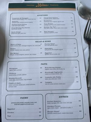 Menu photo 1 Milton's American Trattoria Houston, TX Menu photo 1 Milton's American Trattoria Houston, TX