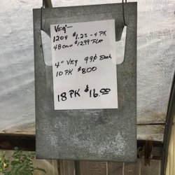 Panse Greenhouse - Great prices on vegetables after June 1st!!