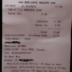 Best Buy La Crosse - Onalaska - Receipt