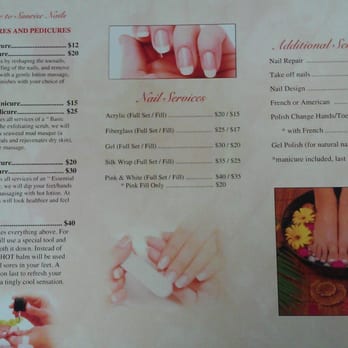 Sunrise Nails - Their varied menu - Nail Salons Near Me - Citrus Heights, California Sunrise Nails - Their varied menu - Nail Salons Near Me - Citrus Heights, California