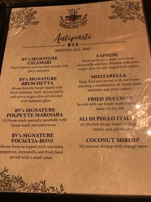 Menu photo 6 BV's Italian Kitchen Cottonwood, AZ