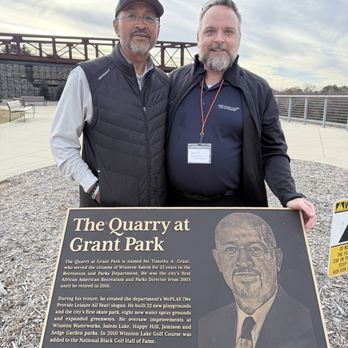 Quarry at the Grant Park - At Grant Park getting my picture taken with Mr. Tim Grant whom the park is named. - Parks Near Me - Winston-Salem, North Carolina Quarry at the Grant Park - At Grant Park getting my picture taken with Mr. Tim Grant whom the park is named. - Parks Near Me - Winston-Salem, North Carolina