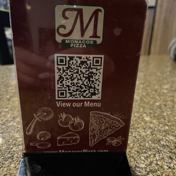 Monaco's Pizza - a qr code on a menu - Pizza Near Me - Rancho Cucamonga, California Monaco's Pizza - a qr code on a menu - Pizza Near Me - Rancho Cucamonga, California