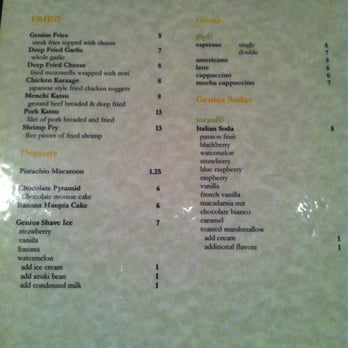 Genius Lounge - Lunch menu - Japanese Near Me - Honolulu, Hawaii Genius Lounge - Lunch menu - Japanese Near Me - Honolulu, Hawaii