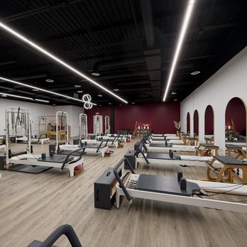 Suncoast Pilates - Reformer group classes area. - Trainers Near Me - Palm Harbor, Florida
