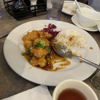eC's Asian Station - As you can see, it is half done, but this is the general chicken with steamed rice so good! - Chinese Near Me - Grand Junction, Colorado