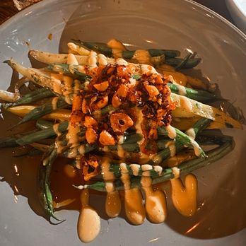 Dancing Bear Appalachian Bistro - Hericot verts and carrots- sauce is spicier than expected but good - New American Near Me - Townsend, Tennessee Dancing Bear Appalachian Bistro - Hericot verts and carrots- sauce is spicier than expected but good - New American Near Me - Townsend, Tennessee